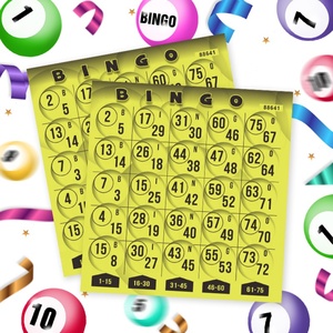 Tarjetas de Bingo 5x5 con Pestañas, Impresión Digital Personalizada para Fiestas, Pedidos al por Mayor, Multicolor - Product Image 1