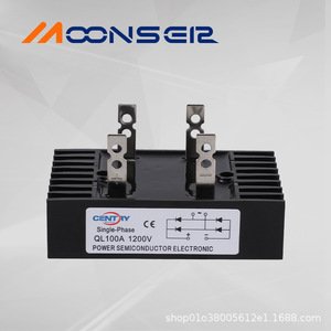 เครื่องแปลงกระแสไฟฟ้าแบบสะพานเฟสเดียว Centry รุ่น QL100A 1200V พร้อมฮีทซิงค์ - Product Image 1