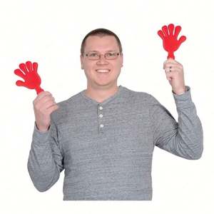 Aplaudidores de Mano Gigantes Rojos Promocionales para Partidos de Fútbol, Juguetes de Plástico para Animar, Publicidad con Logotipo Personalizado, Generador de Ruido Manual - Product Image 6