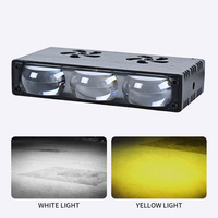 Luces LED para Parrilla de Coche, 3 Lentes, DRL, Ventilador, Luces Antiniebla, Luces Auxiliares Externas para Vehículos Todoterreno y Camiones
