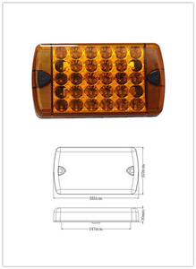 Amber y led rojo para/a la luz de la cola con lente de 12v 24v LED camión lámpara en la parte trasera con E-MARK aprobación - Product Image 3