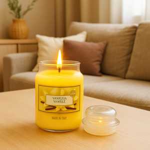 Vanilla Scented Glass <b>Jar</b> Candles 510g 3 Large <b>Jars</b> Made In Italy - Product Image 5