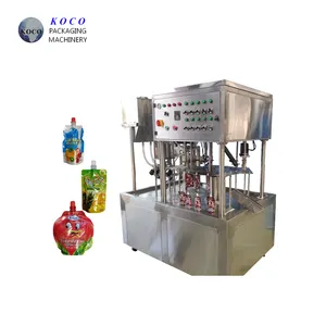 KOCO automatic liquid stand - up bag filling sealing packing machine ANHUI manufacture juice making equipment