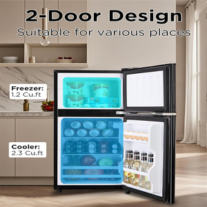 F.W.WOOLWORTHS FLS-80-BLACK Electrodoméstico, Refrigerador con Congelador Superior de 80L 3.5 CU.FT, Dos Puertas - Product Image 4