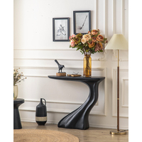 Table minimaliste Mgo Mobilier de salon Décoration intérieure Table console blanche et noire pour le salon