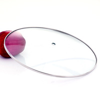 Couvercle en verre trempé transparent de type C personnalisé Accessoires d'ustensiles de cuisine pour poêles à frire Woks Casseroles-Pièces de batterie de cuisine