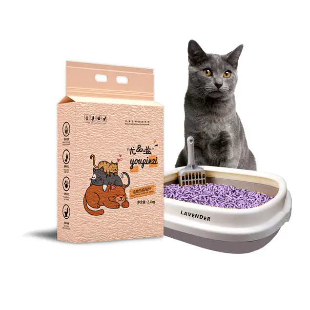 Yüksek kaliteli özelleştirilebilir Tofu kedi çöp şeftali kokuyordu hayvan tuvaleti malzemeleri toptan OEM seçenekleri mevcut