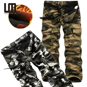 Liu Ming Venta caliente Pantalones de invierno para hombre Pantalones cargo de camuflaje Pantalones de trabajo con forro polar cálido