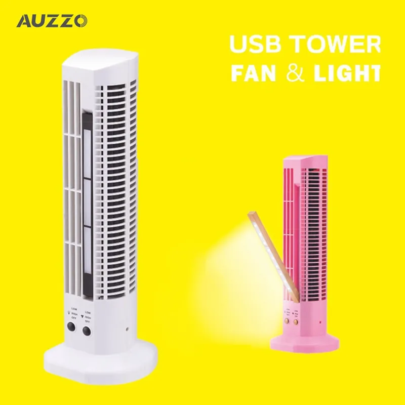 AUZZO High Quality Tower Cooling Fan Portable Table Tower Fan With Led Light