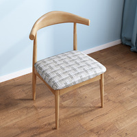 Chaise de salle à manger contemporaine en bois massif avec coussin de siège en cuir - Chaises de salle à manger écologiques et imperméables pour hôtels et restaurants