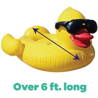 Bain de bain gonflable en forme de canard en caoutchouc pour hommes, jouet de plage et de piscine, idéal pour les jeux aquatiques et le divertissement 1110-10