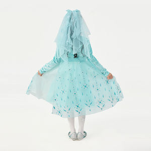 Vêtements de <span class=keywords><strong>Reine</strong></span> <span class=keywords><strong>des</strong></span> Neiges pour Enfants en Gros, Broderie de Flocons de <span class=keywords><strong>Neige</strong></span>, Dimensions Personnalisées, Approuvé par la BSCI pour les Distributeurs de Festivals - Product Image 2