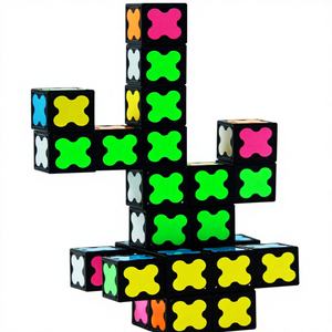 ลูกบาศก์แม่เหล็กพลาสติก ของเล่นฟิดเจ็ต สปินเนอร์ บล็อกแปลงร่างได้ ของเล่นเสริมพัฒนาการ STEAM สำหรับเด็ก - Product Image 2