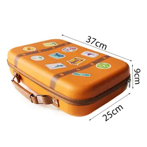 Dessin animé impression Logo valise de voyage grande capacité EVA stockage bagages sacs extérieur transporter ensemble d'outils étui avec poignée
