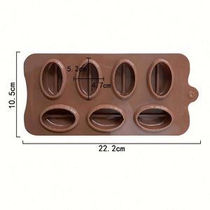 Échantillon Gratuit Usine 7 Moules en Silicone en Forme de Grains de Café pour Chocolat, Bac à Glaçons en Silicone, Moule en Résine OEM/ODM - Product Image 2