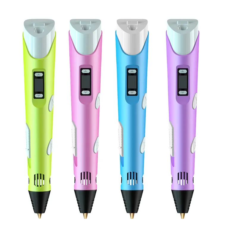 Smart 3D Color Painting Printing Pen Compatible with LCD Screen PLA Filament High Temperature 3D Toy Pen for Kids Birthday Gift