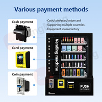 Distributeur automatique mural compact de snacks et de boissons, fonctionnant aux pièces et aux billets, machine de vente au détail en libre-service