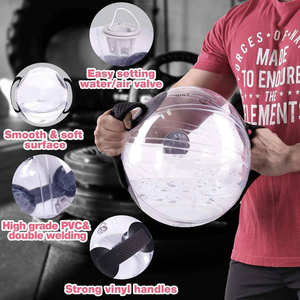 Mini Balón de Fitness Acuático Inflable de PVC, Ecológico, Herramienta de Ejercicio Portátil para Hombres, para Uso en Interiores y Exteriores, con Bolsa de Agua Ajustable - Product Image 3