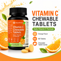 Comprimés de vitamine C à croquer, haute dose, végétaliens, naturels, pour le soutien énergétique