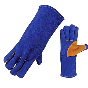 Gants de sécurité robustes en cuir renforcé, anti-vibrations, respirants, avec manchette, pour la soudure, la lutte contre les incendies, la construction et l'industrie - Product Image 1