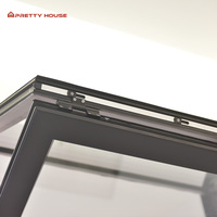Fenêtres pliantes verticales en aluminium et verre trempé Prettyhouse Push up Fold up pour maison et résidence