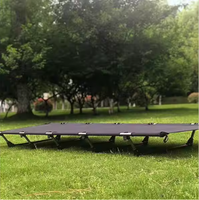 Lit pliant portable en aluminium moderne, lit de repos multifonctionnel pour le camping, le bureau, les voyages en plein air et la maison