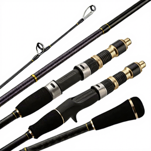 Canne à pêche professionnelle en fibre de carbone Fuji Guides 1, 5 sections, pointe en carbone massif, 16 kg de résistance, pour la pêche en eau salée, la pêche à la traîne et le lancer depuis bateau. - Product Image 1
