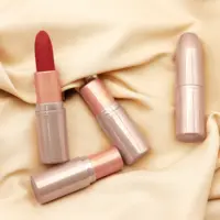 Thấp MOQ Nhãn Hiệu Riêng Vegan Mỹ Phẩm Lip Stick Lâu Dài Hôn Proof Rose Gold Matte Lipstick Set Cho Cô Gái