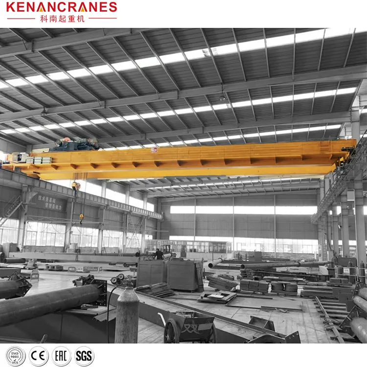 2021 New factory warehouse 45ton electric hoist winch double girder overhead bridge crane price