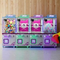 Machines de jeux d'arcade colorées à pièces/griffe de grue de jouet à vendre/distributeur automatique de jouets/variété personnalisée de jouets