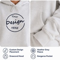 Sudadera con Capucha para Mujer, Personalizada, Extra Grande, Bordada, de Felpa Francesa, con Estampado Puff, Cuello Redondo, OEM