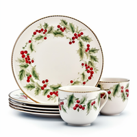 Noël design original assiette en céramique vaisselle restaurant décoration de la maison assiette occidentale cadeau de vacances assiette en porcelaine