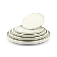 Assiette en mélamine durable et écologique pour usage commercial et domestique, design classique avec motif végétal, ronde, haute qualité, facile à nettoyer