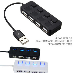 Ultra Slim Portable <strong>USB</strong> Hub 4 <strong>Port</strong> <strong>USB</strong> 2.0 with Individual LED Switch for Computer, PC, Laptop - Product Image 5