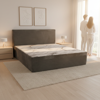 Lit moderne et confortable, 100% rembourré en tissu éponge, écologique, réglable, taille King, haute densité 45D, emballé sous vide