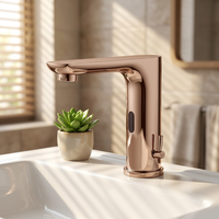 Robinet intelligent sans contact à induction en cuivre, très vendu, mitigeur de lavabo sans contact pour hôtels, villas et appartements