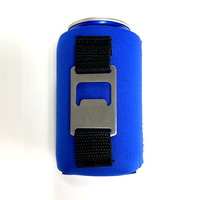 Refroidisseur de canettes pliable en néoprène imperméable personnalisé de 12 oz avec ouvre-bouteilles et ouvre-zip |   Manchon à bière pliable pour usage extérieur