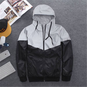<span class=keywords><strong>Giacca</strong></span> riflettente a maniche lunghe uomo/<span class=keywords><strong>donna</strong></span> giacche a vento Harajuku con cappuccio Hip-hop Streetwear Night Shiny Coats L0282-1 - Product Image 5