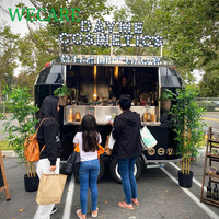WECARE personnalisé 3m petite remorque alimentaire Pizza Burger Taco camion entièrement équipé Hot Dog café chariot Vintage Food Truck à vendre