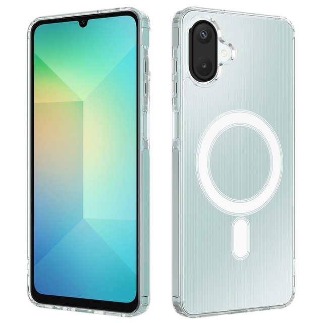 Shockproof Clear Transparent Soft TPU Hard PC Protective Phone Case with Magnetic Cover for Samsung Galaxy A07 Phone Cases
