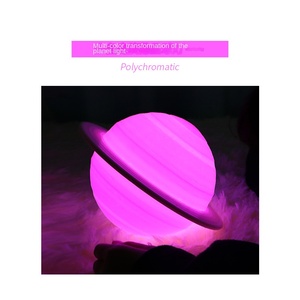 Lampada Atmosfera LED a Forma di Saturno con Telecomando, Luce Notturna a Induzione Stellare, Dimmerabile, Batteria Inclusa, Varie <span class=keywords><strong>Dimensioni</strong></span> - Product Image 2