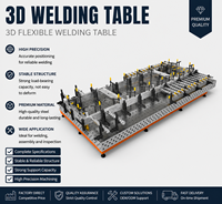 Plateforme de soudage 3D nitrurée, table de soudage modulaire à grille perforée pour atelier de soudage métallique