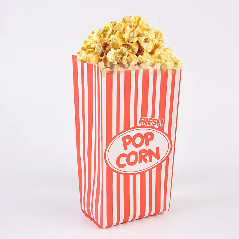 Custom Candy Bread Popcorn Snack Paper Bag Microwave Takeout Chips Pop Corn Food Packaging Bags