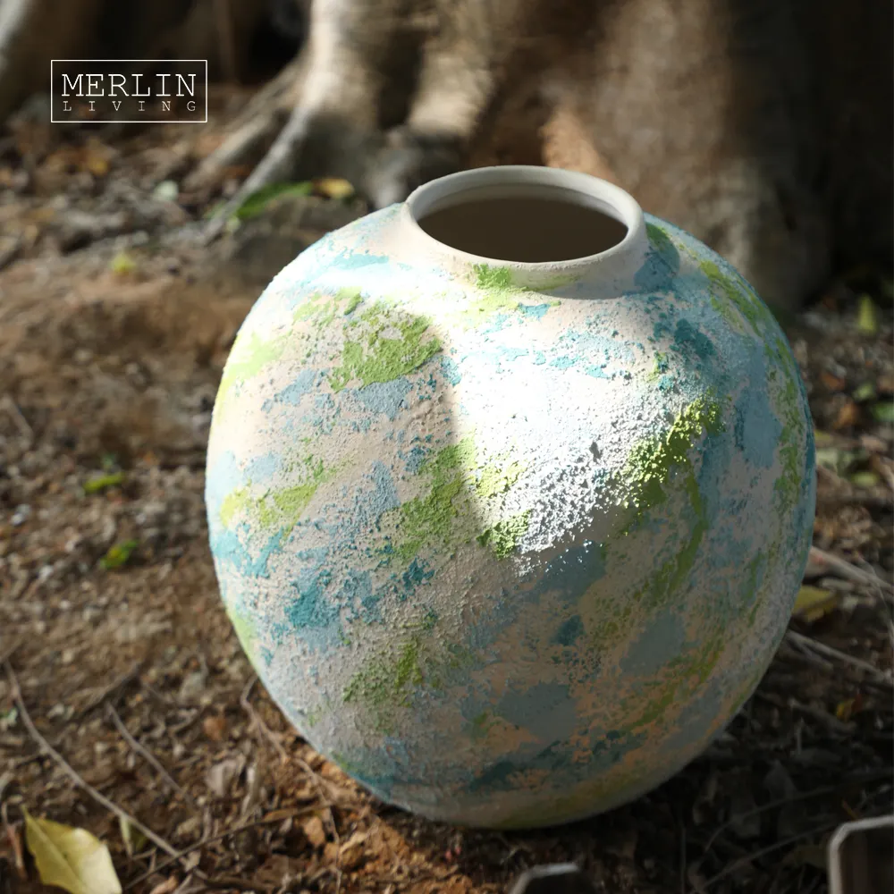 Merlin vivente pittura a mano vaso in ceramica decorazione per la casa vaso Color Chaozhou ceramica decorazione per la casa all'ingrosso della fabbrica