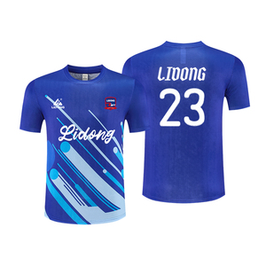 เสื้อยืดวิ่งแห้งเร็วแบบกำหนดเองพร้อมโลโก้สำหรับผู้ชายและผู้หญิง เสื้อยืดกีฬาแบบมืออาชีพพิมพ์ลายแบบซับลิเมชั่น - Product Image 6