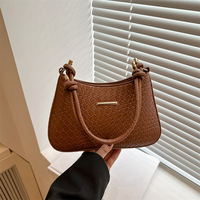 Nouveau Sac à Bandoulière Uni en Polyester avec Fermeture Éclair, Collection Printemps 2025 – Sac à Main Élégant et Tendance pour Femme