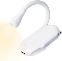 Lampe à pince flexible rechargeable Tsinye à intensité variable, protection des yeux, lampe de bureau à pince LED pour chambre à coucher, salon