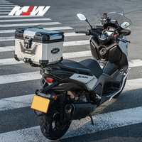 Boîte arrière en alliage d'aluminium à dégagement rapide Big Fiend avec anode argentée et verrouillage BM pour moto, scooter et véhicule électrique MJW45L55L