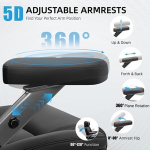 <span class=keywords><strong>Chaise</strong></span> <span class=keywords><strong>de</strong></span> <span class=keywords><strong>bureau</strong></span> moderne haut <span class=keywords><strong>de</strong></span> gamme, grande et haute, inclinable, avec accoudoirs 5D réglables, capacité 500 lbs, fini les maux <span class=keywords><strong>de</strong></span> <span class=keywords><strong>dos</strong></span> après <span class=keywords><strong>de</strong></span> longues heures au <span class=keywords><strong>bureau</strong></span> - Product Image 5