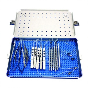 CHARISMA-TECH Kit de Instrumentos Quirúrgicos Oftálmicos Manuales para Hospital, 21 Piezas de Acero, Certificado CE, Set para Cataratas, Estuche CHC-1024, 2 Años de Garantía - Product Image 1